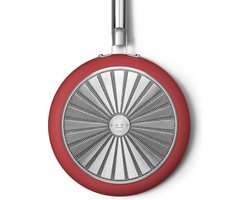 SMEG Koekenpan Rood Mat - ø 30 cm - Standaard anti-aanbaklaag