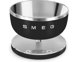 SMEG KSC01BLMWW Digitale Keukenweegschaal - 5 kg - RVS Kom 1,8L - USB-C Oplaadbaar - Tarrafunctie - LCD Display - Collezione - Mat Zwart