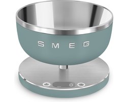 SMEG KSC01EGMWW Digitale Keukenweegschaal - 5 kg - RVS Kom 1,8L - USB-C Oplaadbaar - Tarrafunctie - LCD Display - Collezione - Mat Emerald Green