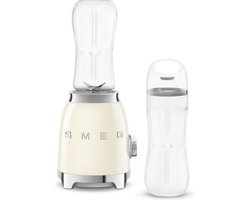 SMEG PBF01CREU - Personal blender - Crème - 600 ml - 300W - Jaren '50 - incl. 2 Bottle-to-go