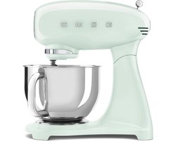 SMEG SMF05PGEU Keukenmachine - Keukenmixer - 1000W - 4,8L RVS Mengkom - 10 Snelheden - Planetaire Mengbeweging - Inclusief 4 Accessoires - '50s Style - Watergroen