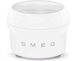 SMEG SMIC01 IJsmachine Accessoire - IJsbereider voor SMEG Keukenmachine - 1,1 Liter - IJs, Sorbet & Frozen Yoghurt - Wit/RVS