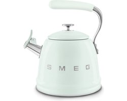 SMEG WKF01PG Fluitketel - Waterketel voor Inductie - 2,3 Liter - RVS - Geschikt voor Alle Warmtebronnen - 10 Kopjes - '50s Style - Watergroen