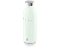 SMEG x 24Bottles WBF01PG Thermosfles - Geïsoleerde Drinkfles - 500 ml - Dubbelwandig RVS - Houdt 12 Uur Warm & 24 Uur Koud - Lekvrij - '50s Style - Watergroen