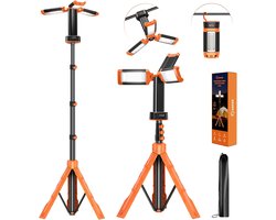 SMH LINE® Led Bouwlamp op statief - Oplaadbare Werklamp - Waterdicht - 800-2000LM - Verstelbaar - Kantelbaar - Orange