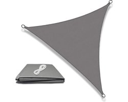 SMH LINE® Schaduwdoek driehoek - 415x415x415cm- waterdicht - Zonwering buiten - Grijs