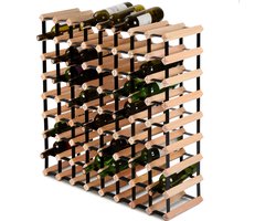 SMH LINE® Wijnrek - 72 flessen - Traditional Wijnrek - Metaal en Hout