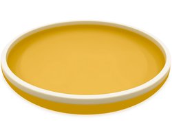 Smikkels - Siliconen kinderbordje - Veilig Kinderservies - bord kind - Duurzaam - Kleuter - Peuter - geel