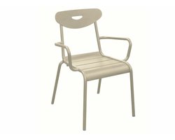 Smiley stapelstoel creme