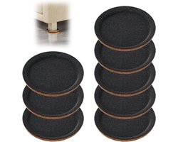 Smoakez - Meubelglijders voor zware meubels - Set van 8 - Ronde meubelonderzetters - Anti-slip pads - 9 cm - Geschikt voor alle meubels