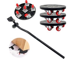 Smoakez - Meubelwielen met 360° draaifunctie voor zware meubels - Set van 4 - Transportwielen - Meubelglijders - Meubellift - 6 wielen