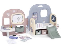 Smoby - Baby Care - Baby verzorgingscentrum - kinderopvang voor poppen met 5 verschillende ruimtes: ingang, speeltuin, toilet, dutje, maaltijd/creatief.