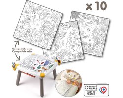 Smoby - Navulkleurplaten voor de creatieve kindertafel - 10 kleurplaten