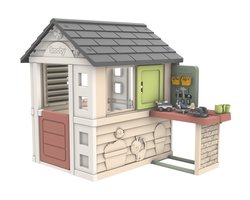 Smoby - Speelhuis nature play Smoby life - DHZ werkbank en tal van accessoires inbegrepen - Huis om te klussen