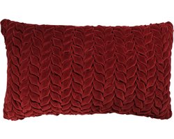 Smock kussen rood 30x50cm