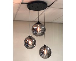 Smoke hanglamp met 3 bollen - Bollamp -