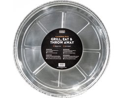 Smokin' Flavours - Aluminium bakken - Wegwerp druippan voor Kamado BBQ - Rond - 5 stuks