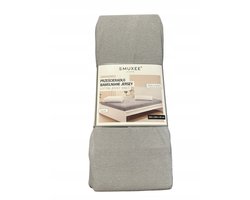 Smukee Jersey Hoeslaken Grijs Katoen 200x200 cm