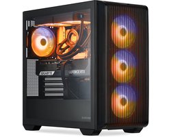 SMX® Battlestation M6A – AMD Ryzen 7 7800X3D - RTX 5070 Ti - 32GB RAM - 1 TB SSD - Waterkoeling - ARGB-verlichting – Gaming-PC