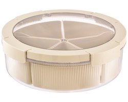 Snack Serving Holder, Snack Box Container, Ronde Snack Tray, Food Storage Box, Keukenorganisatie, Hygienische verzegelde opslagdoos, 0,91x3,66 inch voor snacks, noten en fruit