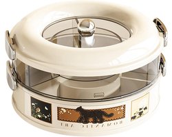 Snackbox - Opberger Snacks - Keuken Organiseren - Dubbele Laag Roterend - 26 cm - Wit