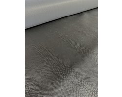 Snakeskin / Slangenprint kunstleer - Kunstleer per meter - Zwart - 3D - Indoor & Outdoor gebruik - Decoratie - stoffering - motorzadels