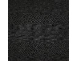 Snakeskin Zwart / Black - Slangenleer - Kunstleer - 100% Waterdicht - stoffering- tassen - Wanddecoratie - 3D print - Korting - op rol - per meter