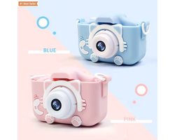 SnapKid Kindercamera met 8GB Geheugenkaart - 48MP HD Camera - Dubbele Lens Voor & Achter - Selfiecamera - Video Opname - Inclusief 5 Spelletjes - Roze
