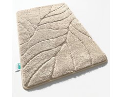 Sneldrogende Badmat met Antislip Achterkant - Ivoor - 80 x 150 cm
