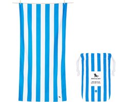 Sneldrogende en zandvrije strandhanddoek in 100% gerecycled materiaal