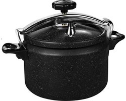 Snelkookpan met anti-aanbak Marble coating- Zwart - Alle warmtebronnen inclusief inductie-5L