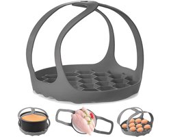 Snelkookpan Sling - Eierrek En Roosterrek - rubber bakwaren sling - Vaatwasserbestendig - Siliconen Stoom Mandje - Handig Voor Eieren - Siliconen bakvormen Sling - slinger snelkookpan - Muti-Cookers - met warmte-isolatie pad -Keukenaccessoires