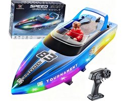 Snelle RC Speedboot met LED Verlichting voor Zwembad en Meer