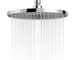 SnelShoppen - 10 Inch Ronde Douchekop - Regendouche - Verstelbare Hoofddouche - Waterbesparend met Anti-Kalksproeiers - Grote Inbouwdouchekop - Diamet
