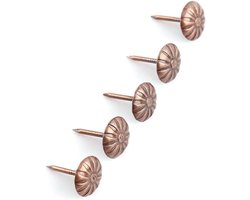 SnelShoppen - 100 Stuks Bekleding Spijkers, Meubel Nagels Pins Bank Rivet Bekleding Pins Handwerk Duwspijker Antiek Messing (11 x 16mm)
