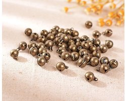SnelShoppen - 100Pcs Vintage Bronzen Belletjes Jingle Bells Koper Klokken voor Kerstdecoratie, Wreaths, Kattenhalsbanden, DIY Ornamenten en Sieraden M