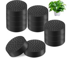 SnelShoppen - 12 Stuks Onzichtbare Bloempot Voetjes Zwart - Antislip Rubber Voetjes voor Binnen en Buiten - Duurzaam en Waterdicht - Perfect voor Tuin
