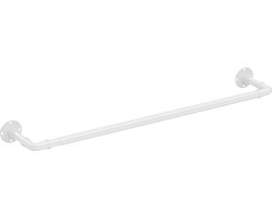 SnelShoppen - 120 cm Kledingstang voor Muur - Mat Wit - Ideaal voor Kleding, Accessoires en Organisatie - Duurzaam en Stijlvol Design voor Thuisgebrui