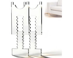 SnelShoppen - 2 Stuks Acryl Spacers voor Meubilair, Transparant, Antislip, Wandbescherming, Vuur- en Warmtebescherming, Voor Sofas, Bedden, Kasten, St