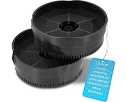 SnelShoppen - 2 x DL-pro Actieve Koolfilter Set Type 58 voor Afzuigkap - Geschikt voor Whirlpool, Ikea Nyttig, AEG - Koken, Keuken, Vervangingsfilters