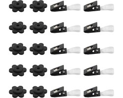 SnelShoppen - 20 Stuks Tuin Vlaggen Rubber Stoppers en Verstelbare Anti-Wind Vlag Clips - Vlaggen Stoppen Tuin Accessoires voor Windbestendig Gebruik