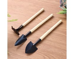 SnelShoppen - 3-in-1 Set Mini Tuin Gereedschap - Miniatuur Tuin Tools - Elegante Tuin Tools - Handig voor Kinderen en Tuin Decoratie