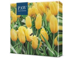 SnelShoppen - 3-laags Papieren Servetten 33x33 cm, 20 Stuks, Tulpen Print, Milieuvriendelijk, Voor Feesten, Tuin Barbecues en Verjaardagen