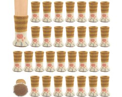 SnelShoppen - 32 Stuks Stoel Sokken Elastische Meubel Sokken Schattige Gebreide Vilt Stoelpoot Caps Dikke Onderkant Antislip Pads voor Meubilair Tafel