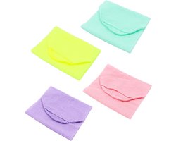 SnelShoppen - 4 Stuks Exfoliërende Rug Scrubber met Handvatten, Nylon Rug Diepe Exfoliërende Rugwasser (Roze + Paars + Blauw + Geel)
