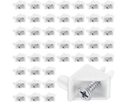 SnelShoppen - 50 Stuks Plankdragers 5mm Wit - Stevige Glazen Planksteunen voor IKEA PAX, Ideaal voor Kastdeuren, Planken en Kastindelingen