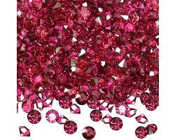 SnelShoppen - 5000pcs Ppaarse Acryl Kristallen Diamanten 3mm Tafel Decoratie Confetti Rhinestones voor Feest, Bruiloft, Vaas Versiering