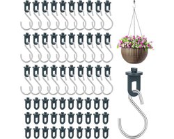 SnelShoppen - 60 Greenhouse Clips + 30 S Hooks van RVS, Robuuste en Duurzame Tuinaccessoires, Ideaal voor Plant Hangers, Klimplanten en Groentetuin
