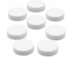 SnelShoppen - 8 Stuks Keramische Wol voor Bio-Ethanol, Ronde Keramische Vezelmat 8,6 x 8,6 x 2,5 cm voor Tafelhaard, Gelhaard en Vuurschaal, Perfect v