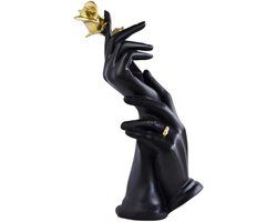 SnelShoppen - Abstracte Gebarenbeelden en Sculpturen, Woondecoratie in Zwart, Hoogwaardig Hars, Perfect voor Bruiloft, Bureau, Slaapkamer, Keuken en K